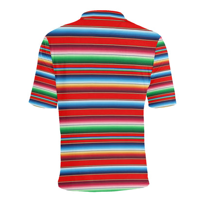 Serape Print Men Polo Shirt