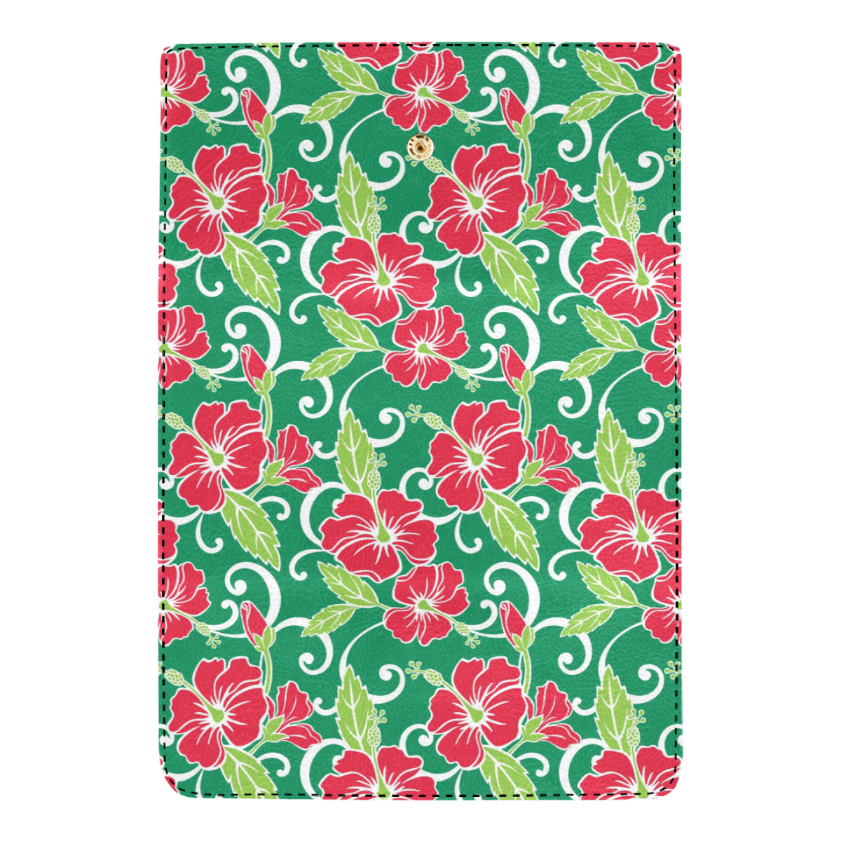 Red Hibiscus Pattern Print Design HB019 Women's Trifold Wallet