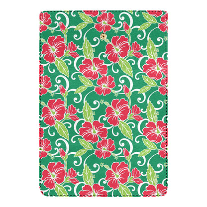 Red Hibiscus Pattern Print Design HB019 Women's Trifold Wallet
