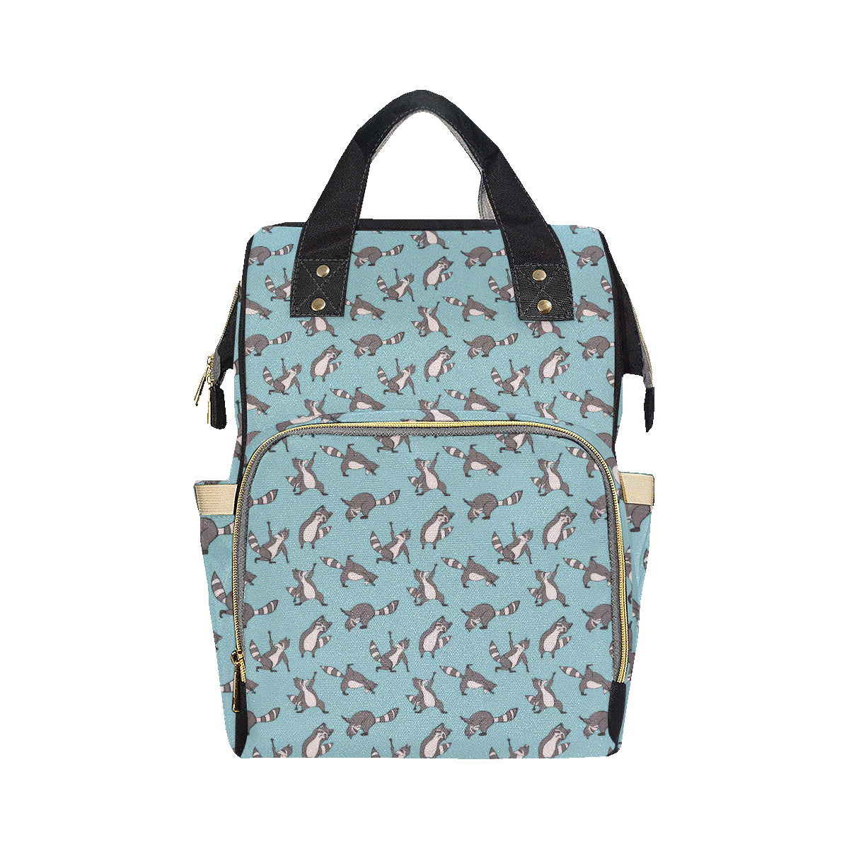 Raccoon Pattern Print Design A07 Diaper Bag Backpack