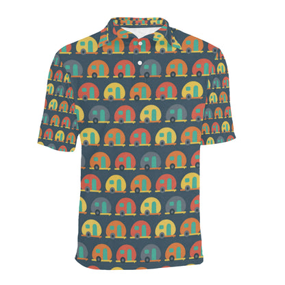 Camper Pattern Print Design 02 Men Polo Shirt