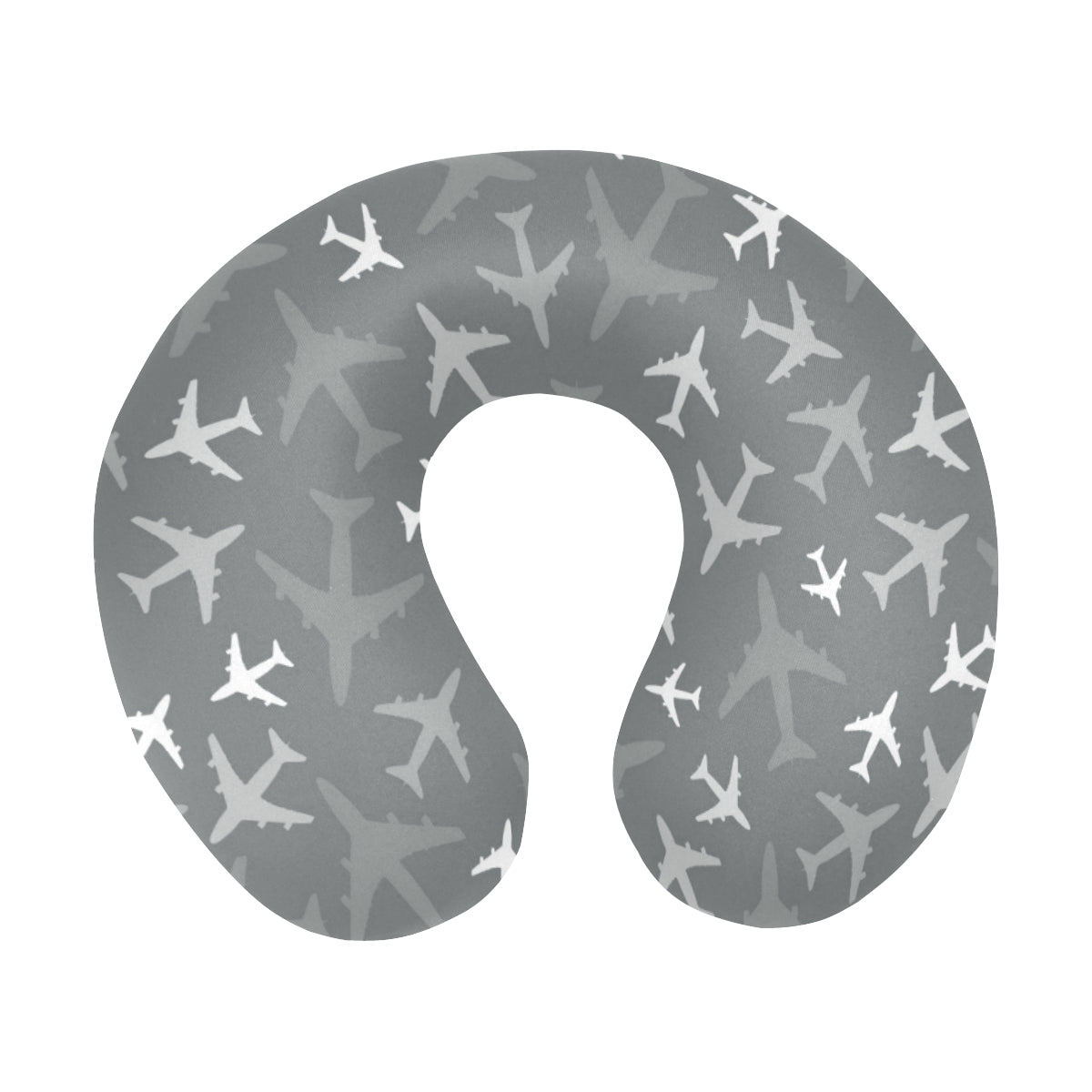 Airplane Pattern Print Design 02 U-Shaped Travel Neck Pillow