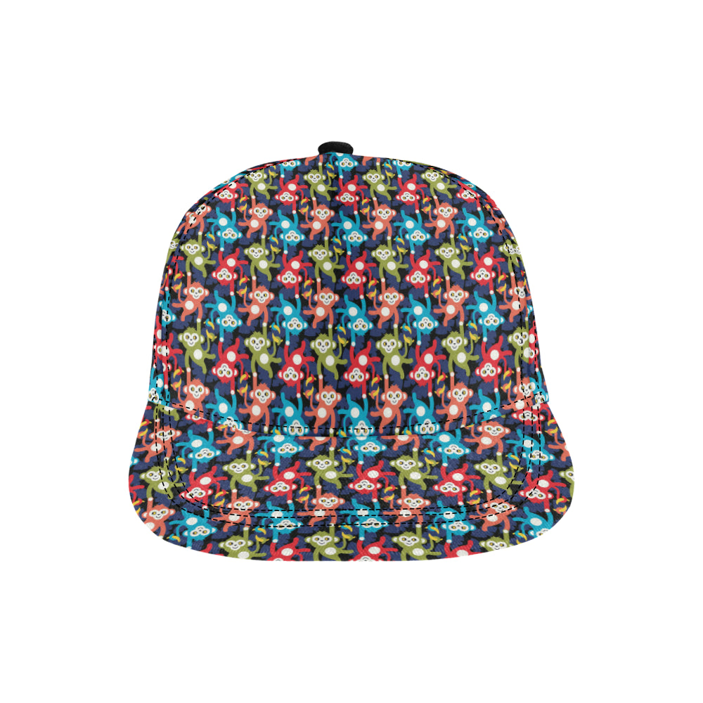 Monkey Colorful Design Themed Print Snapback Cap