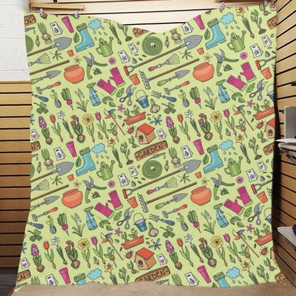 Gardening Pattern Print Design G02 Premium Quilt
