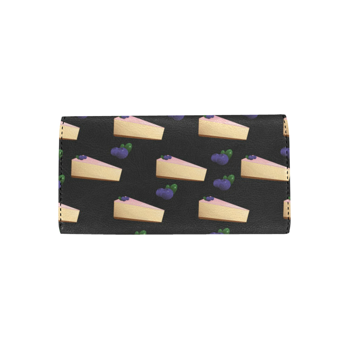 Cheesecake blueberry Pattern Print Design CK01 Women's Trifold Wallet
