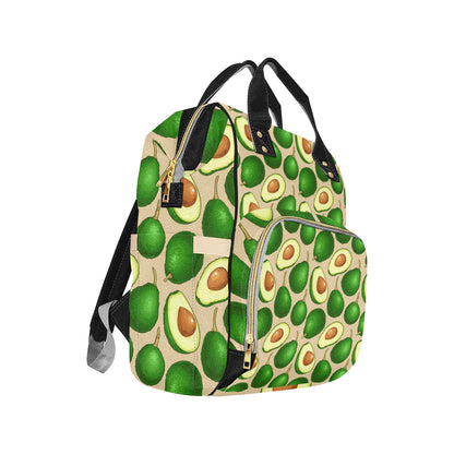 Avocado Pattern Print Design AC010 Diaper Bag Backpack