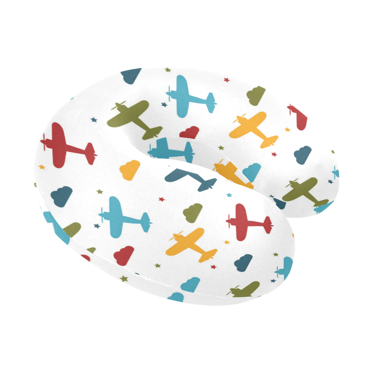 Airplane Pattern Print Design 06 U-Shaped Travel Neck Pillow