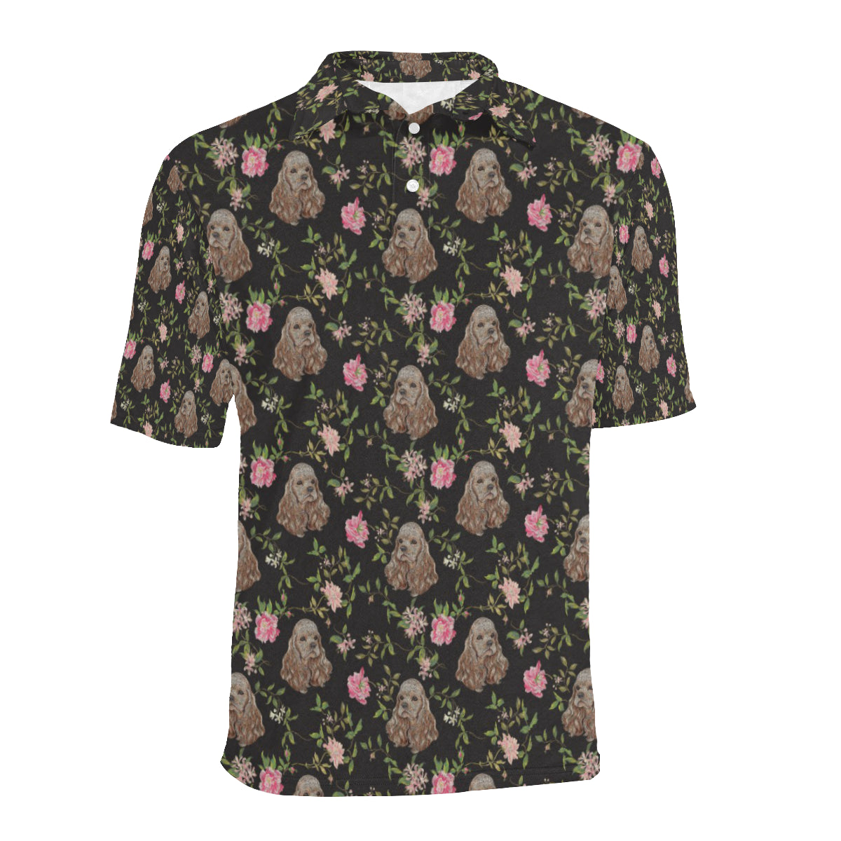 Cocker Pattern Print Design 03 Men Polo Shirt