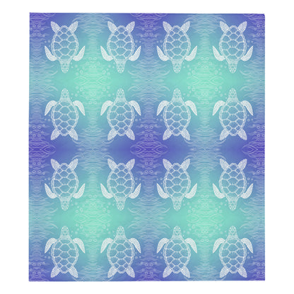 Sea Turtle Draw Premium Quilt