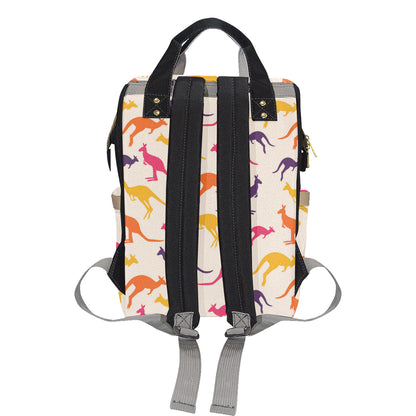 Kangaroos Pattern Print Design 01 Diaper Bag Backpack