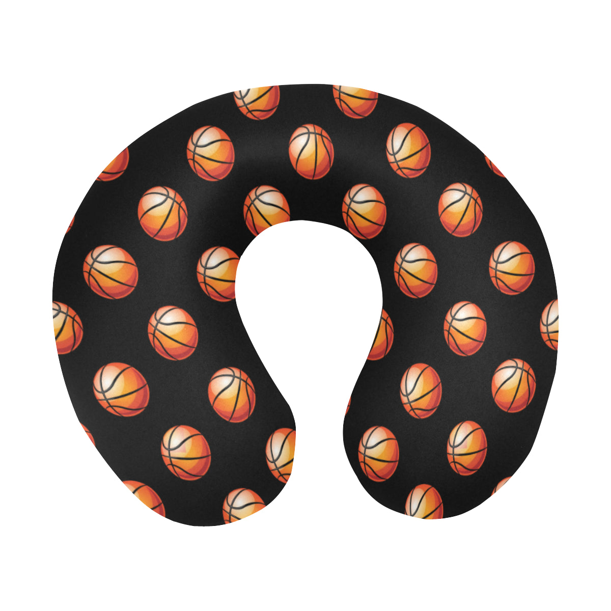 Basketball Pattern Print Design 01 U-Shaped Travel Neck Pillow