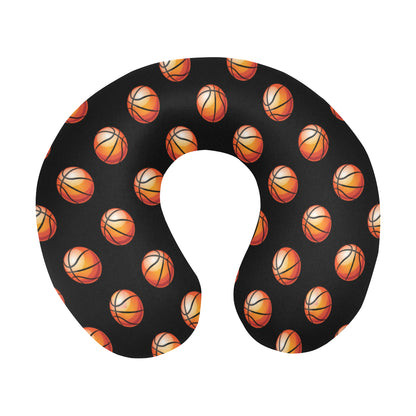 Basketball Pattern Print Design 01 U-Shaped Travel Neck Pillow