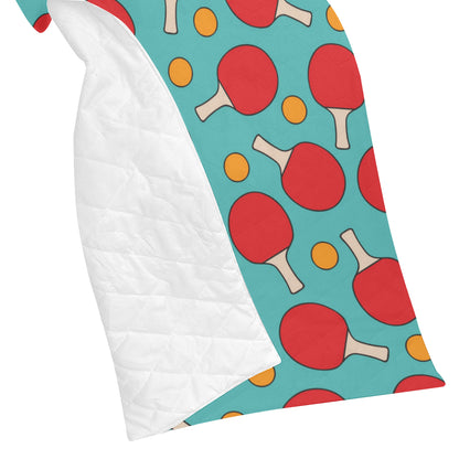 Ping Pong Pattern Print Design A01 Premium Quilt