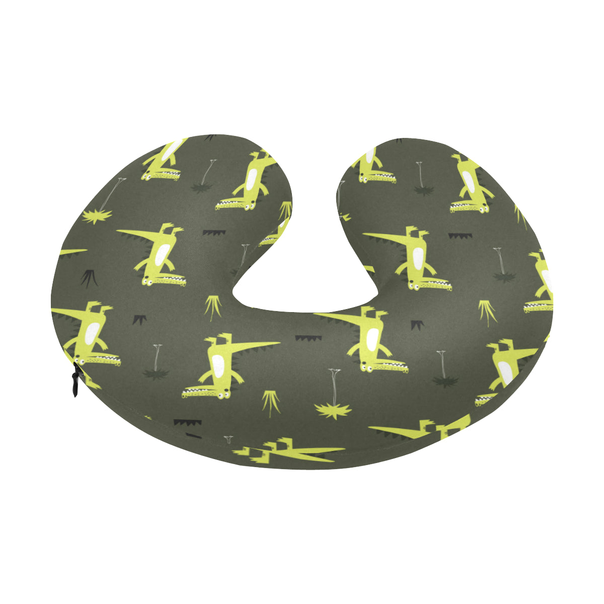 Alligator Pattern Print Design 05 U-Shaped Travel Neck Pillow