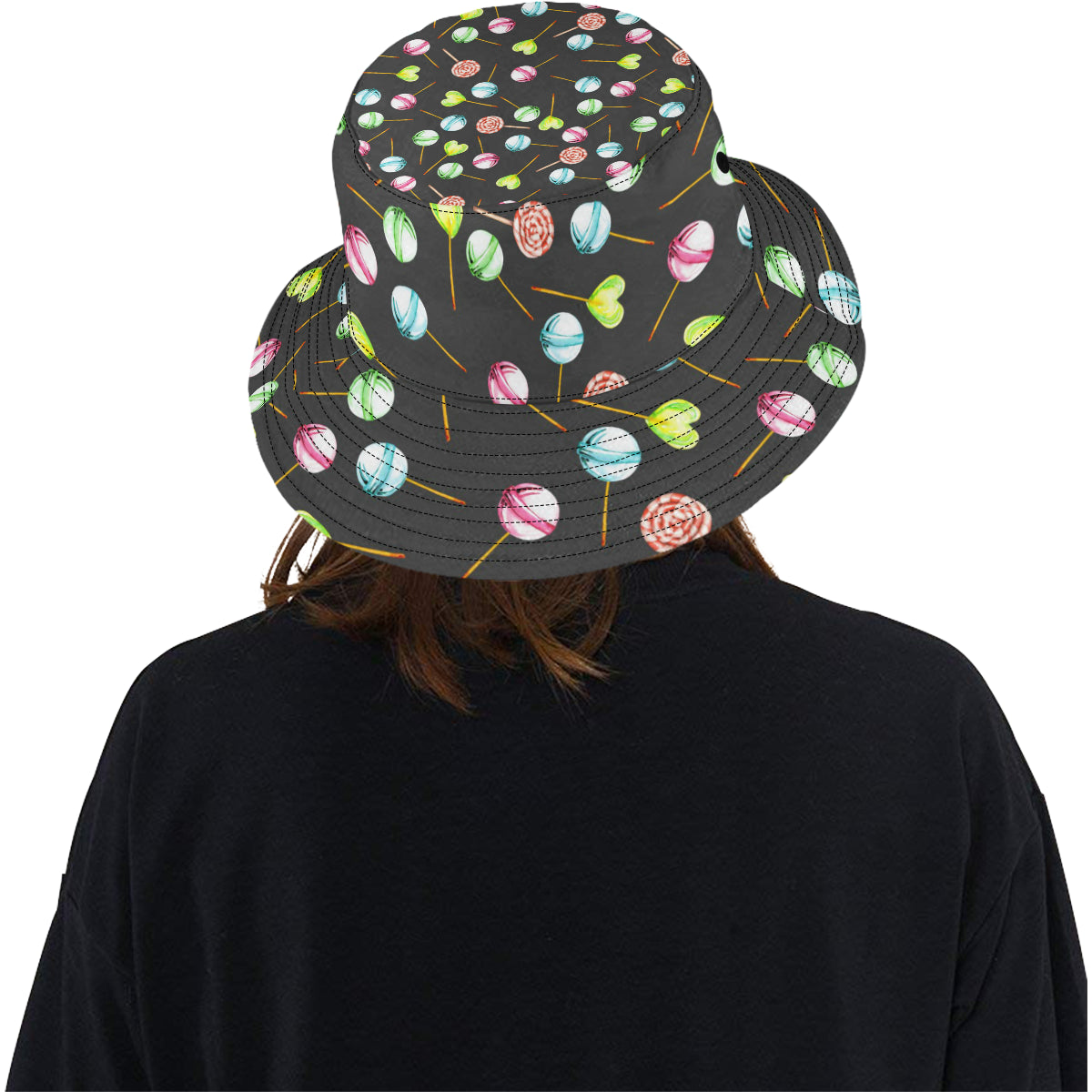 Lollipop Pattern Print Design LL02 Unisex Bucket Hat