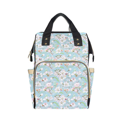 Apple blossom Pattern Print Design AB06 Diaper Bag Backpack