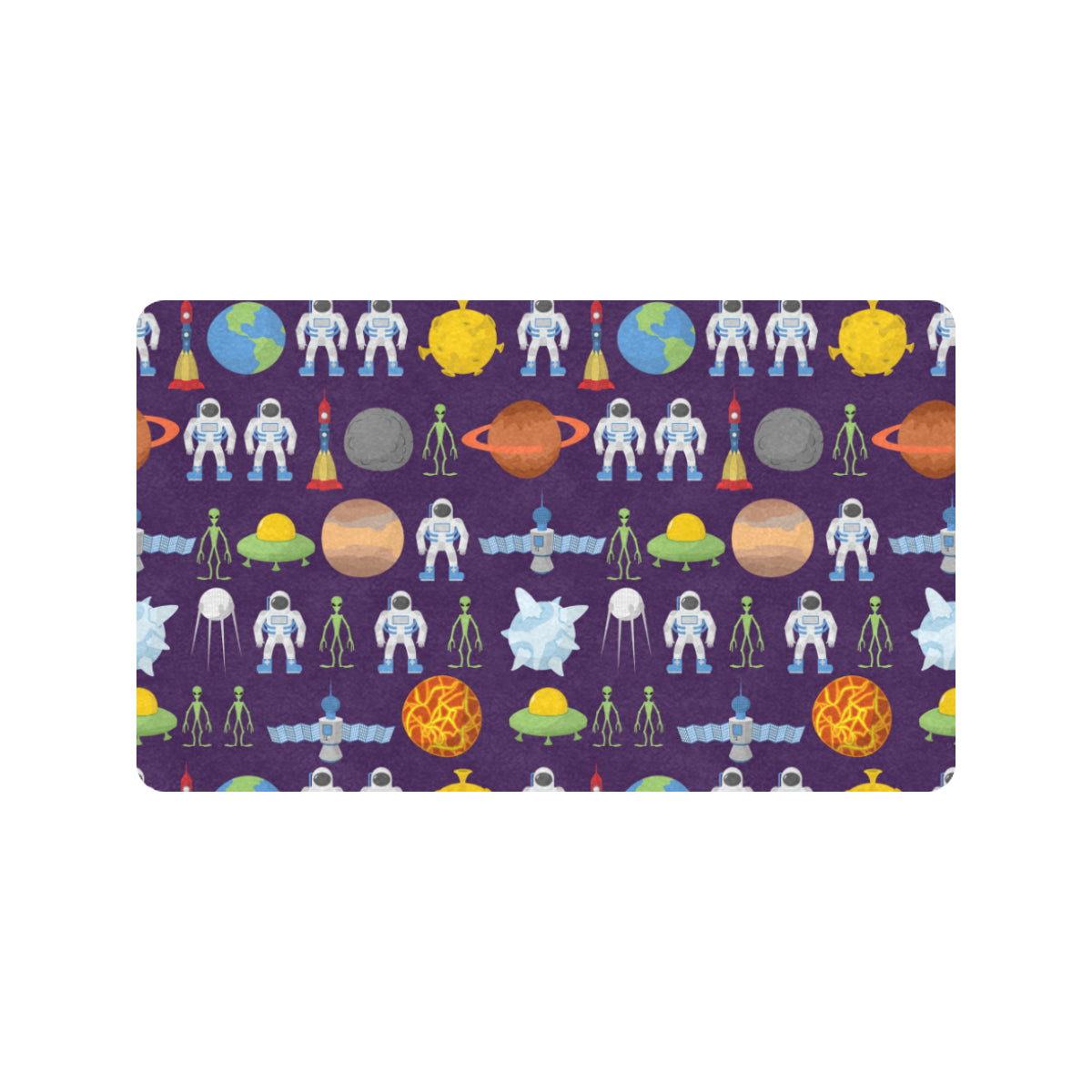 Alien Astronaut Planet Rubber Doormat
