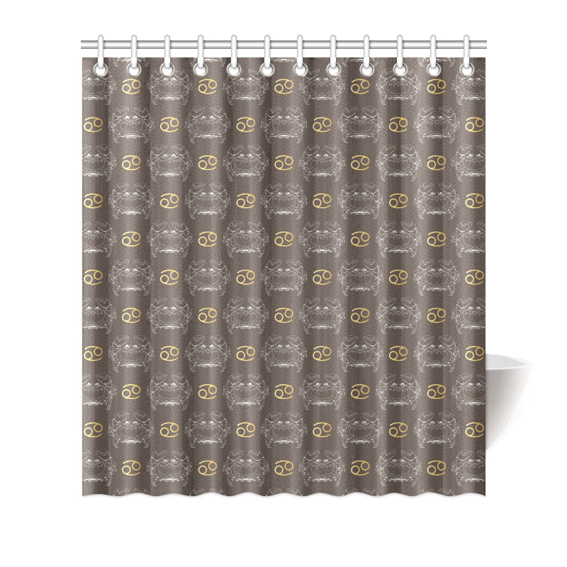 Cancer Zodiac Pattern Print Design 01 Shower Curtain