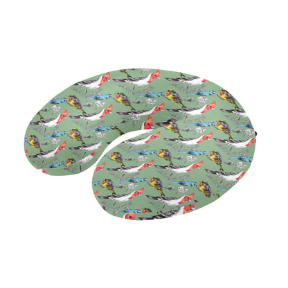 Birds Pattern Print Design 07 U-Shaped Travel Neck Pillow