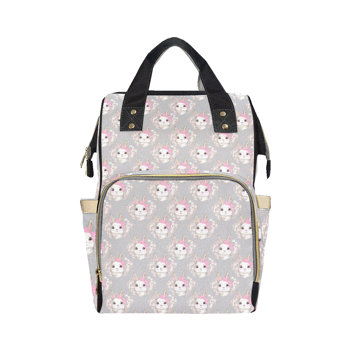 Rabbit Pattern Print Design RB07 Diaper Bag Backpack