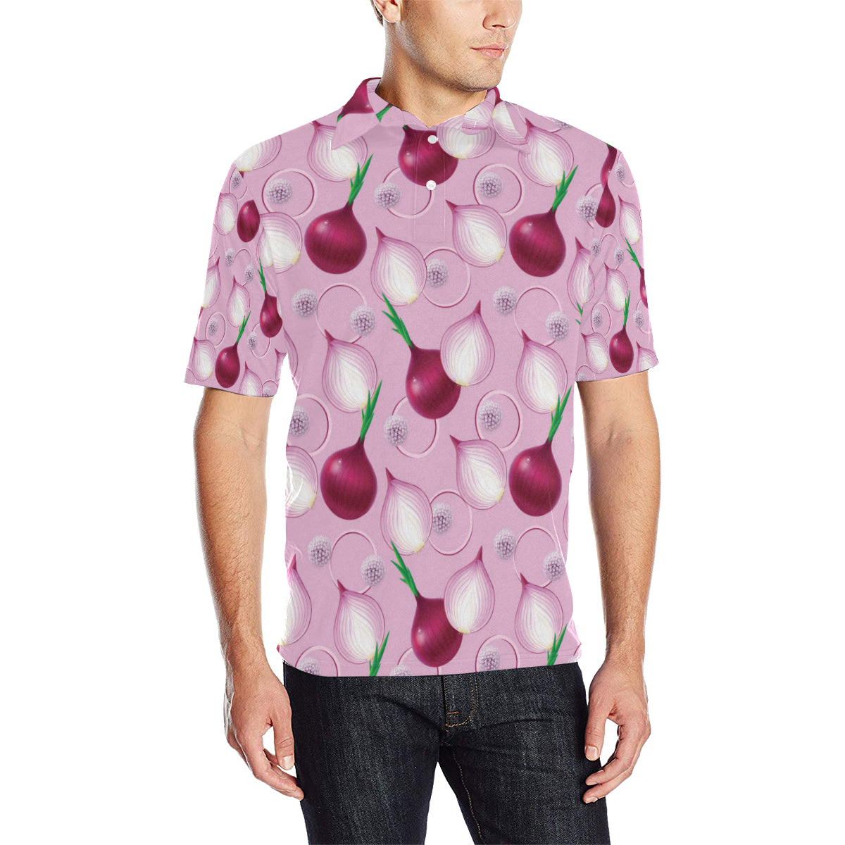 Onion Pattern Print Design A01 Men Polo Shirt