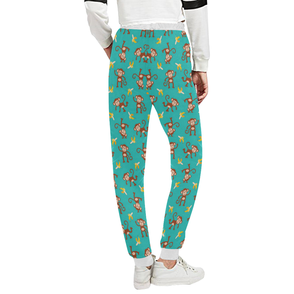 Monkey Banana Design Themed Print Unisex Sweatpants