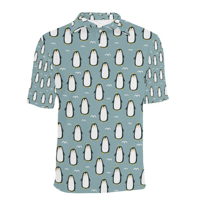 Penguin Pattern Print Design A02 Men Polo Shirt