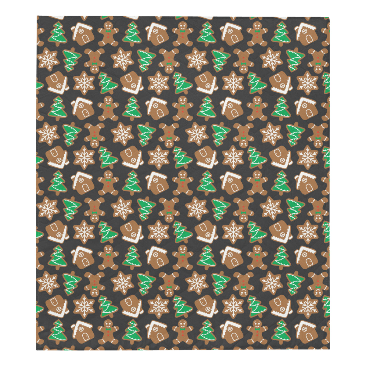 Gingerbread Pattern Print Design 02 Premium Quilt