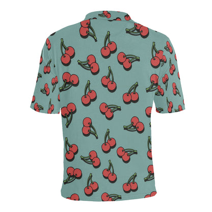 Cherry Pattern Print Design CH03 Men Polo Shirt