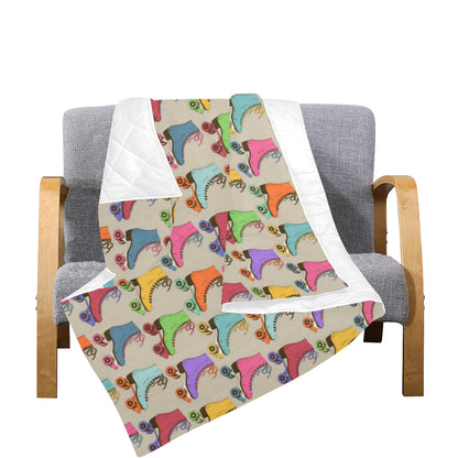Roller skate Pattern Print Design A01 Premium Quilt