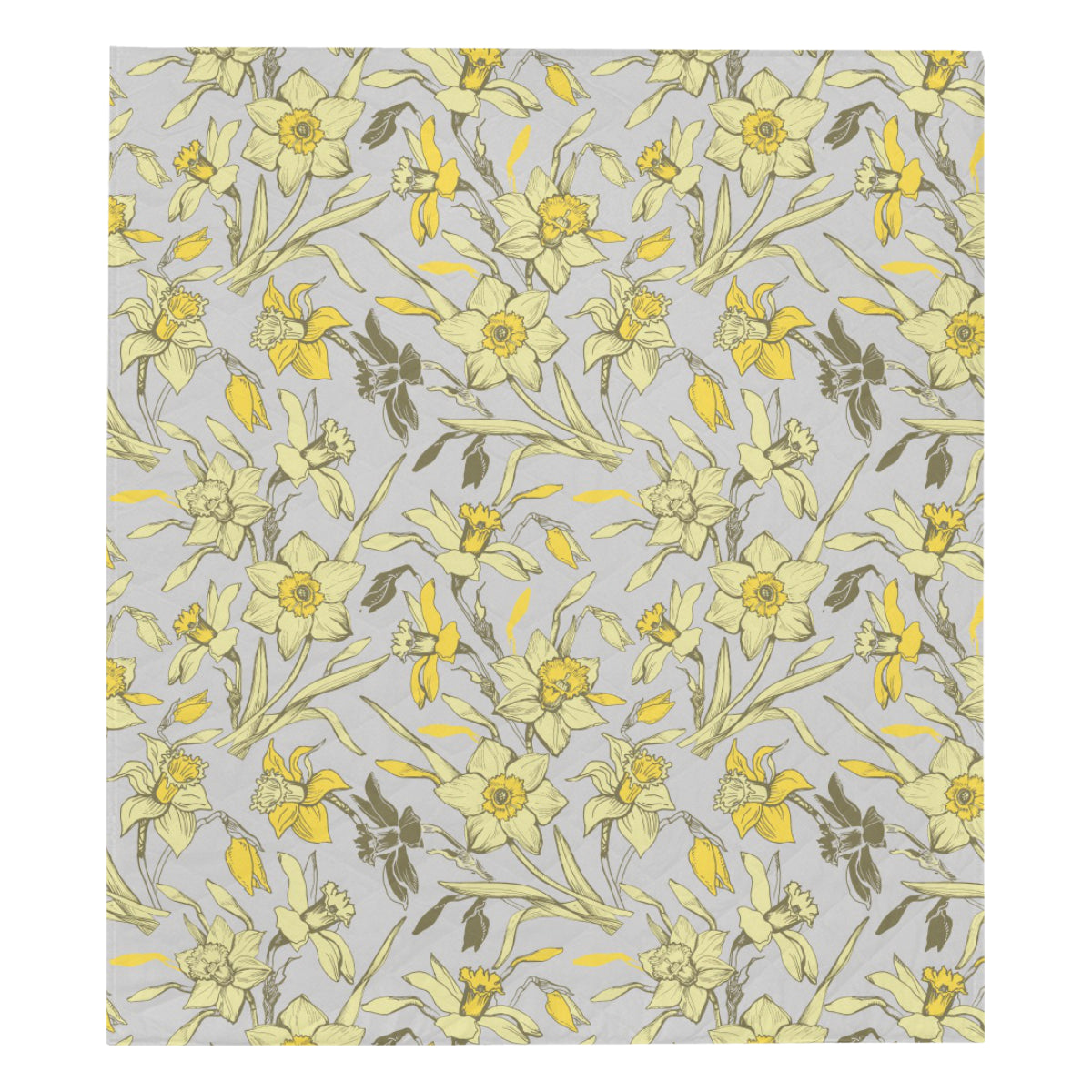 Daffodils Pattern Print Design DF05 Premium Quilt