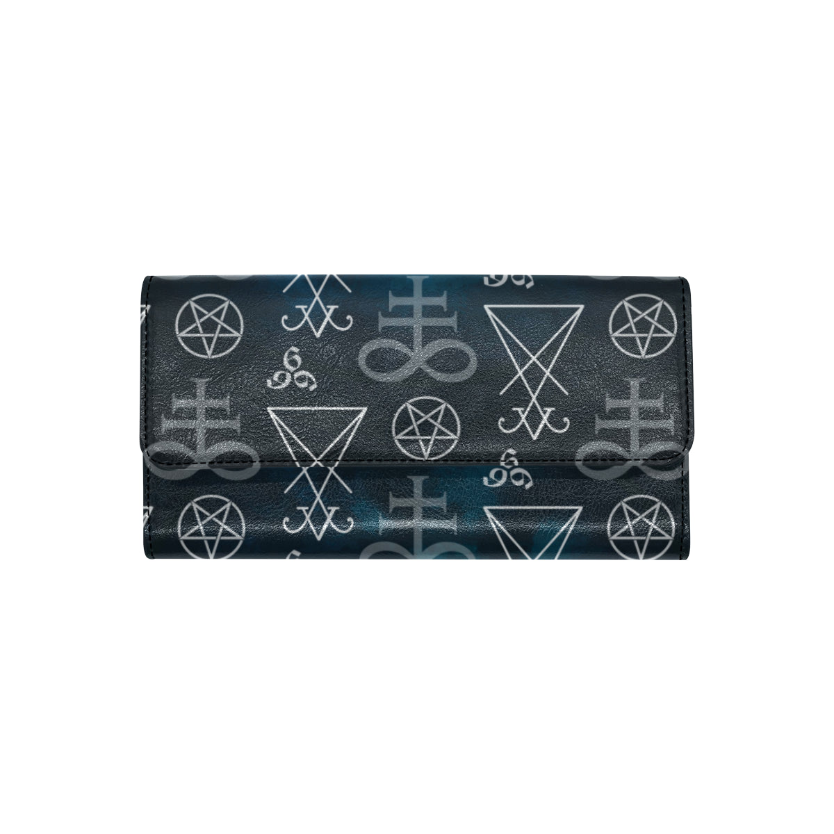 Pentagram Pattern Print Design A03 Women's Trifold Wallet