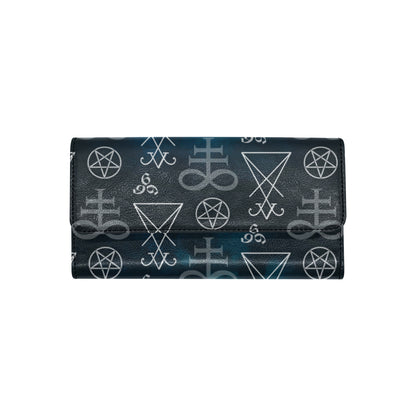 Pentagram Pattern Print Design A03 Women's Trifold Wallet