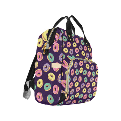 Donut Pattern Print Design DN08 Diaper Bag Backpack