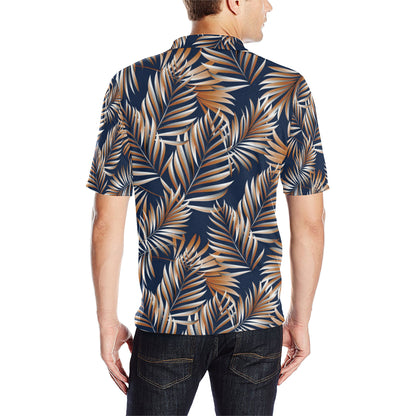 Tropical Flower Pattern Print Design TF07 Men Polo Shirt