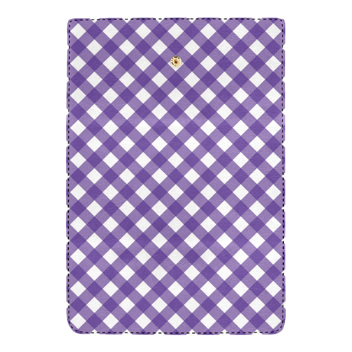 Gingham Purple Pattern Print Design 03 Women's Trifold Wallet