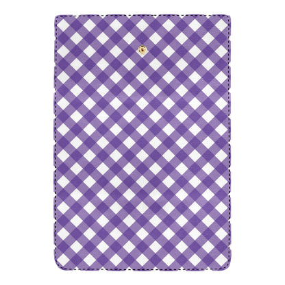 Gingham Purple Pattern Print Design 03 Women's Trifold Wallet