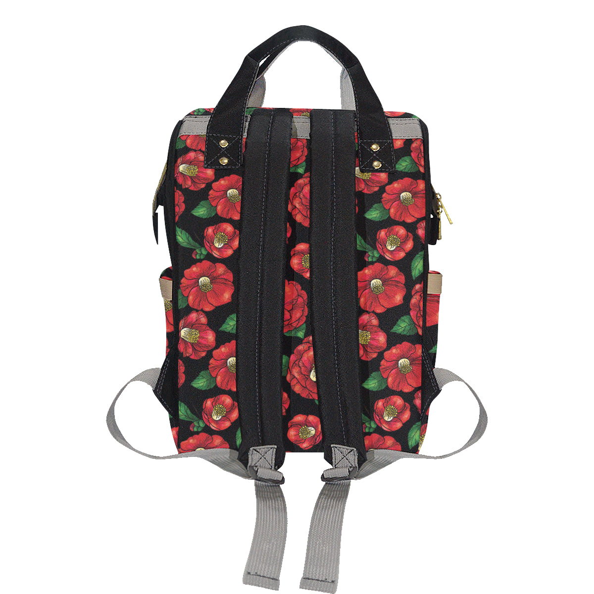 Camellia Pattern Print Design CM07 Diaper Bag Backpack