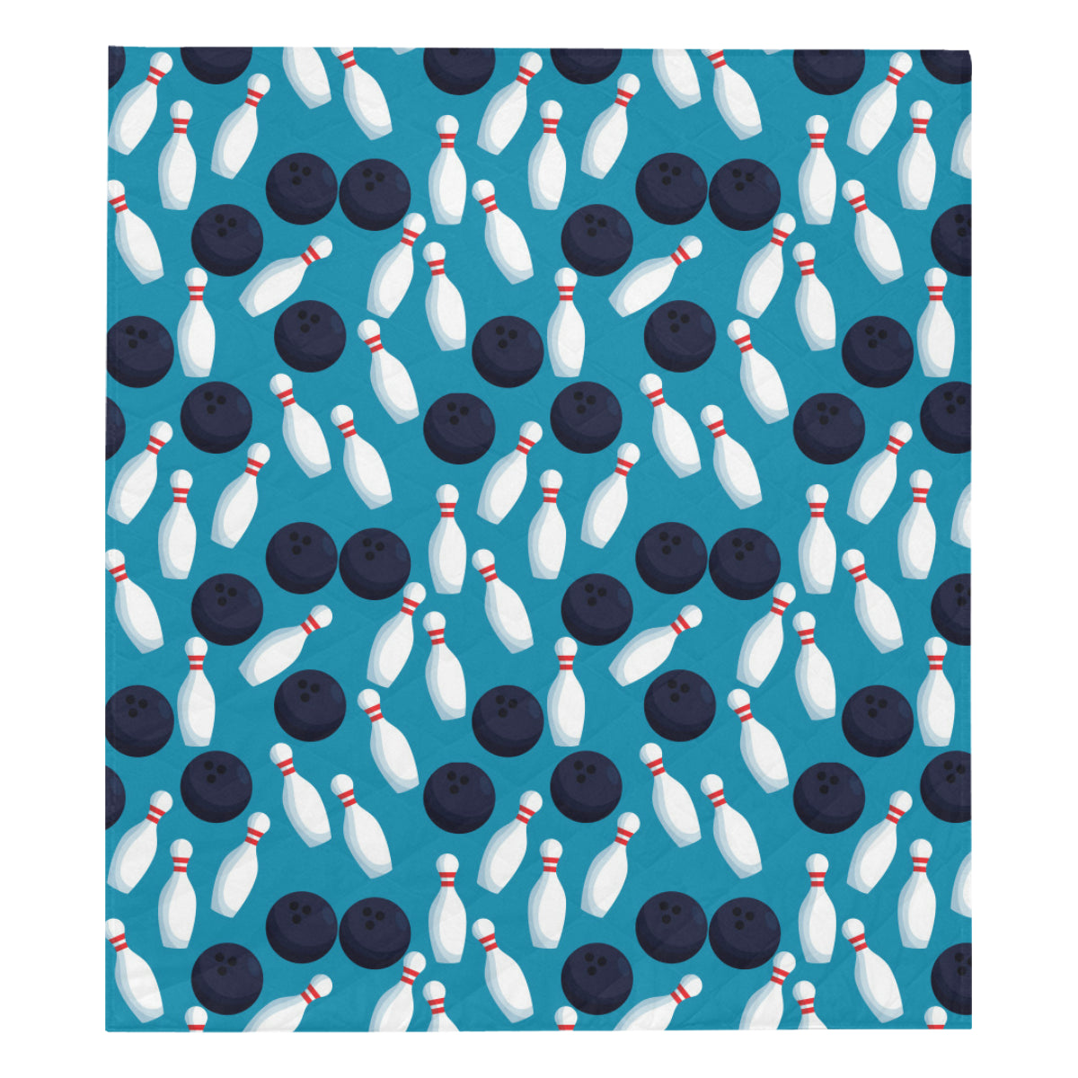 Bowling Pin Pattern Print Design 010 Premium Quilt