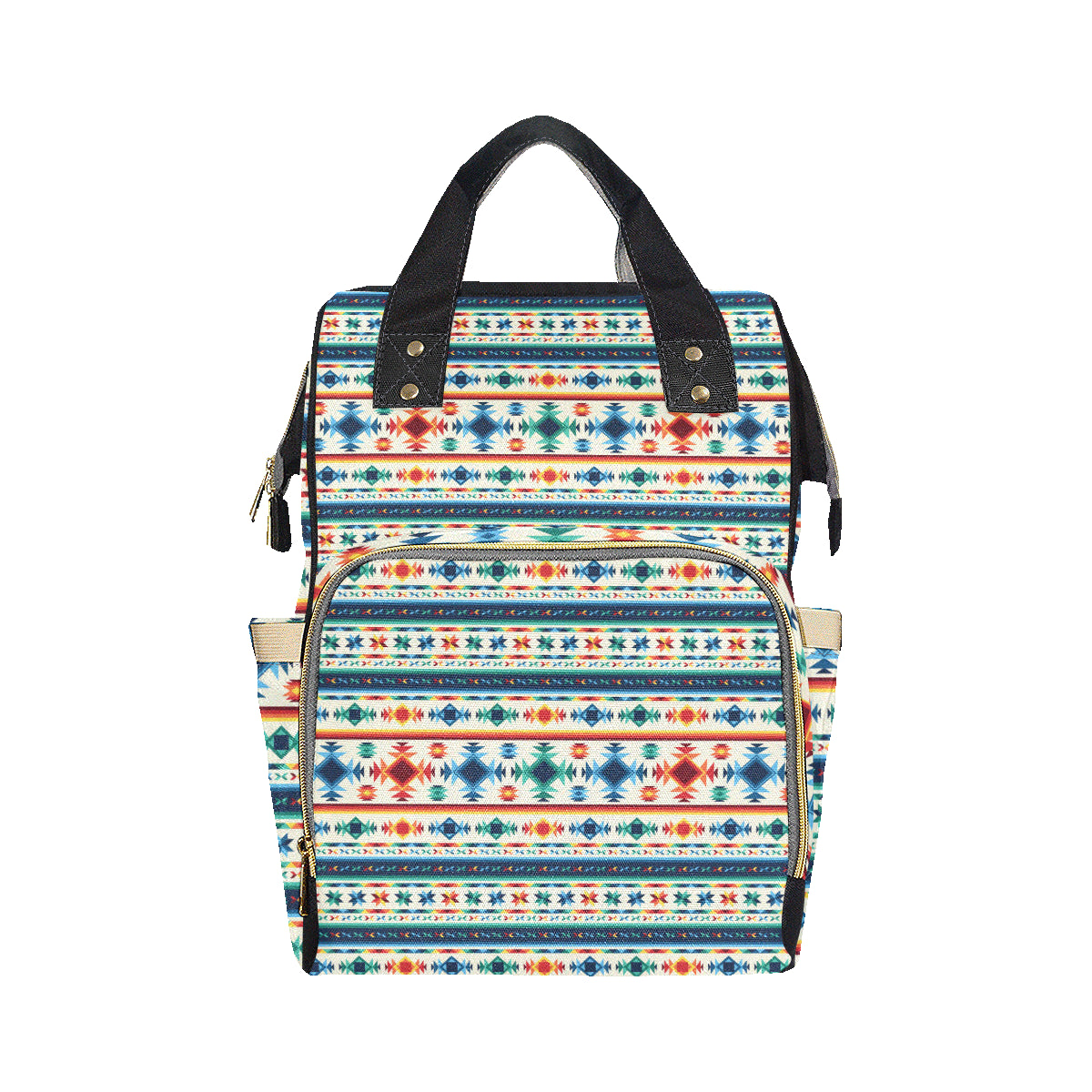 Aztec Pattern Print Design 02 Diaper Bag Backpack
