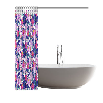 Dahlia Pattern Print Design DH013 Shower Curtain