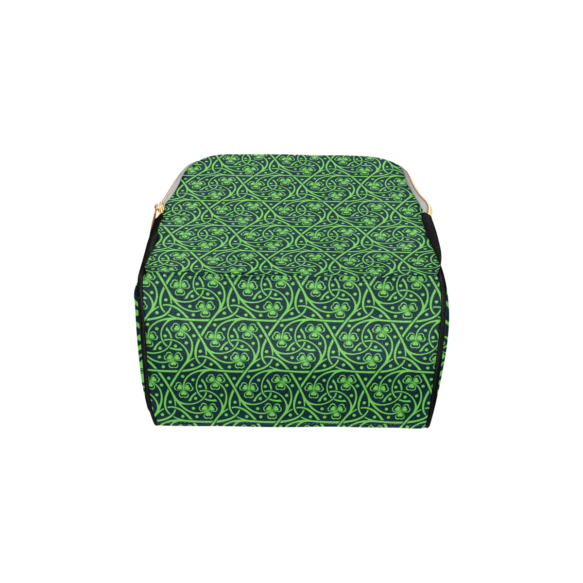 Shamrock Themed Print Diaper Bag Backpack