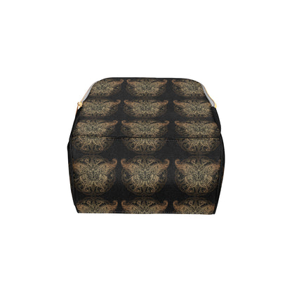 Gold Butterfly Ornamental Diaper Bag Backpack