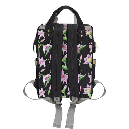Amaryllis Pattern Print Design AL08 Diaper Bag Backpack