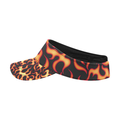 Flame Fire Themed Print Unisex Sun Visor