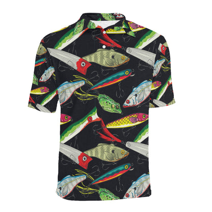 Fishing Bait Print Men Polo Shirt