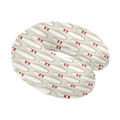 Bowling Pin Pattern Print Design 01 U-Shaped Travel Neck Pillow
