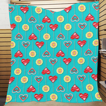 Lollipop Pattern Print Design LL06 Premium Quilt