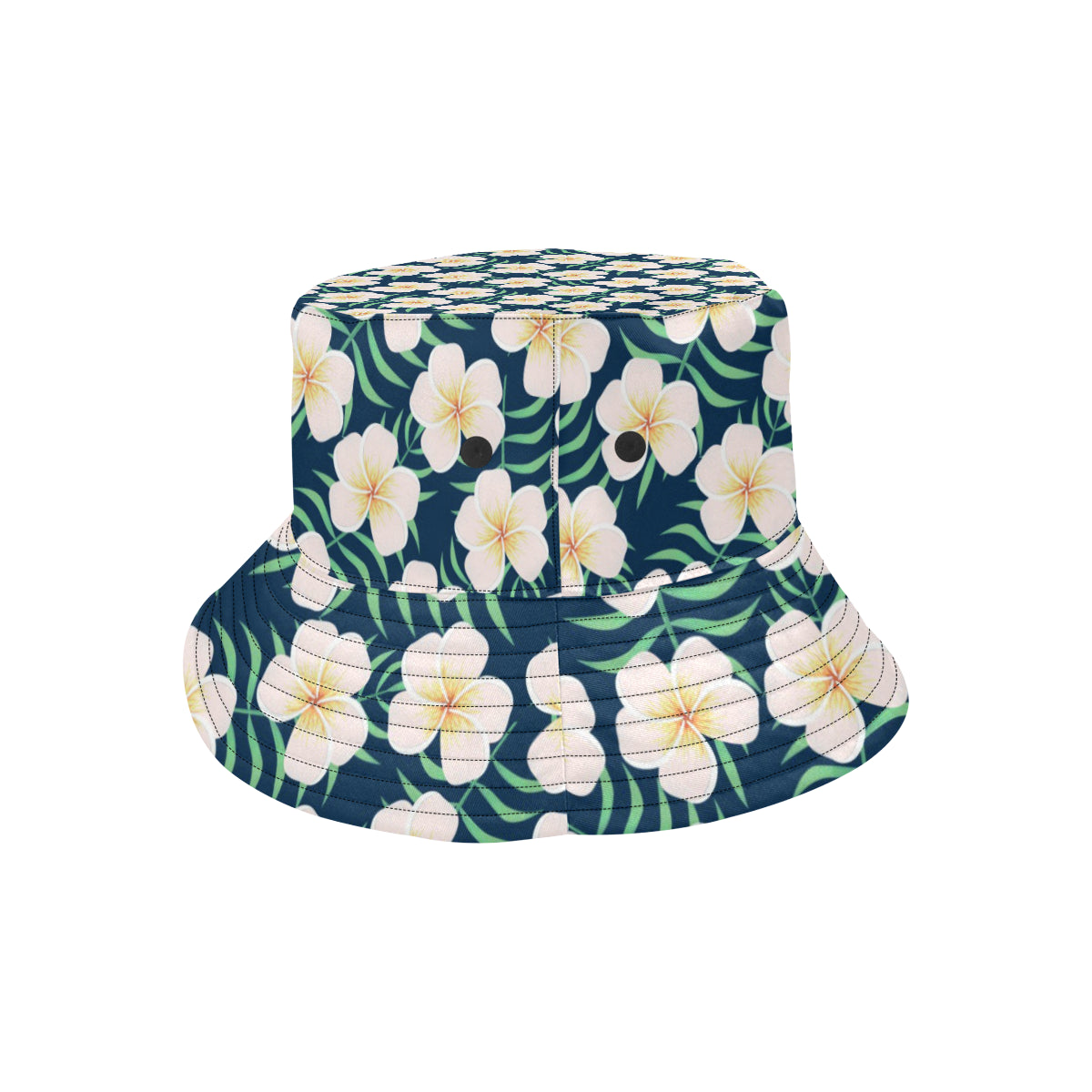 Pink Plumeria Pattern Print Design PM016 Unisex Bucket Hat