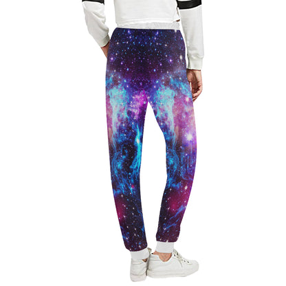 Galaxy Night Purple Space Print Unisex Sweatpants
